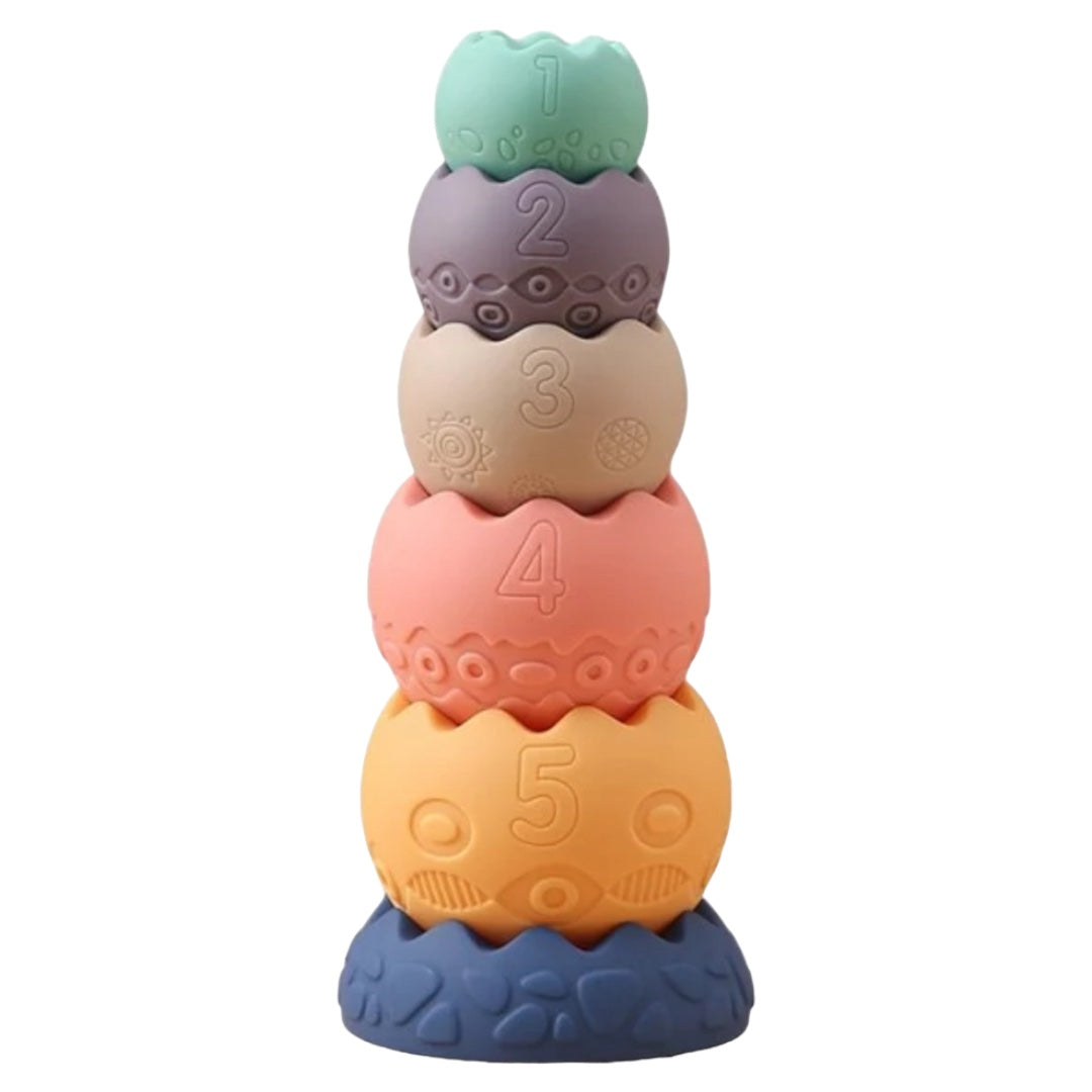 Juego Didáctico de Gomas Apilables