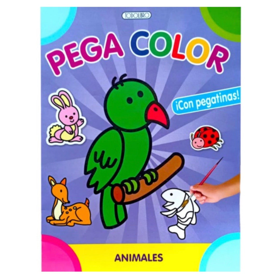 Pega y Colorea Animales 2 - Stickers