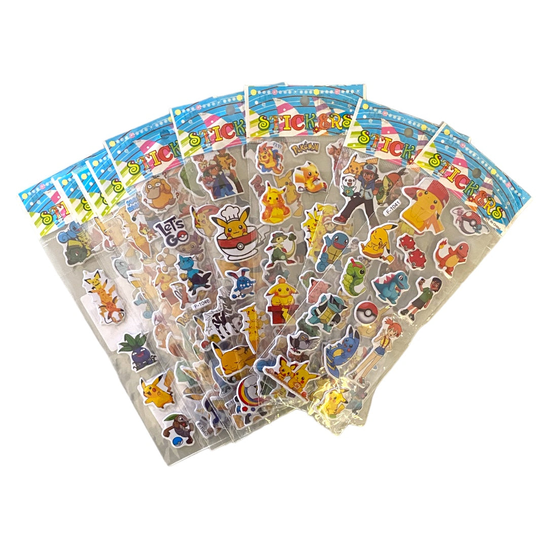 Láminas de Stickers - Pokemon