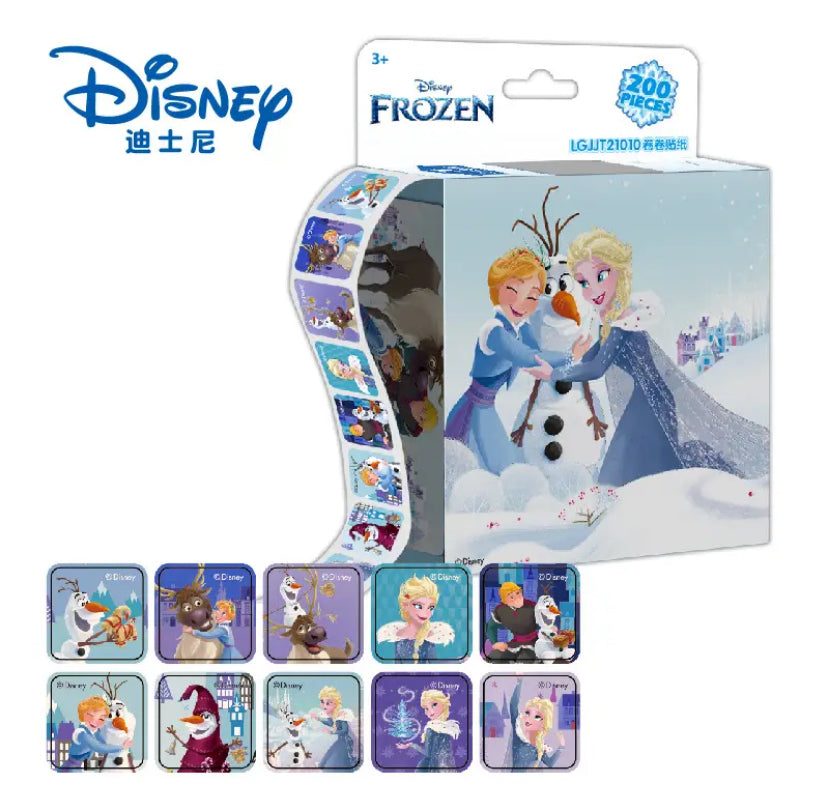200 Stickers en Rollo de Frozen - Modelo 2