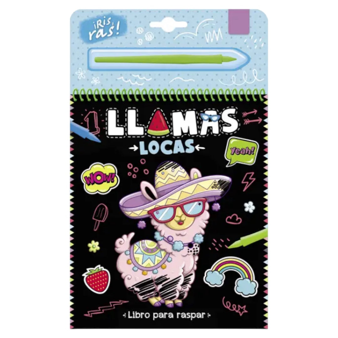 Libro para raspar - Llamas Locas