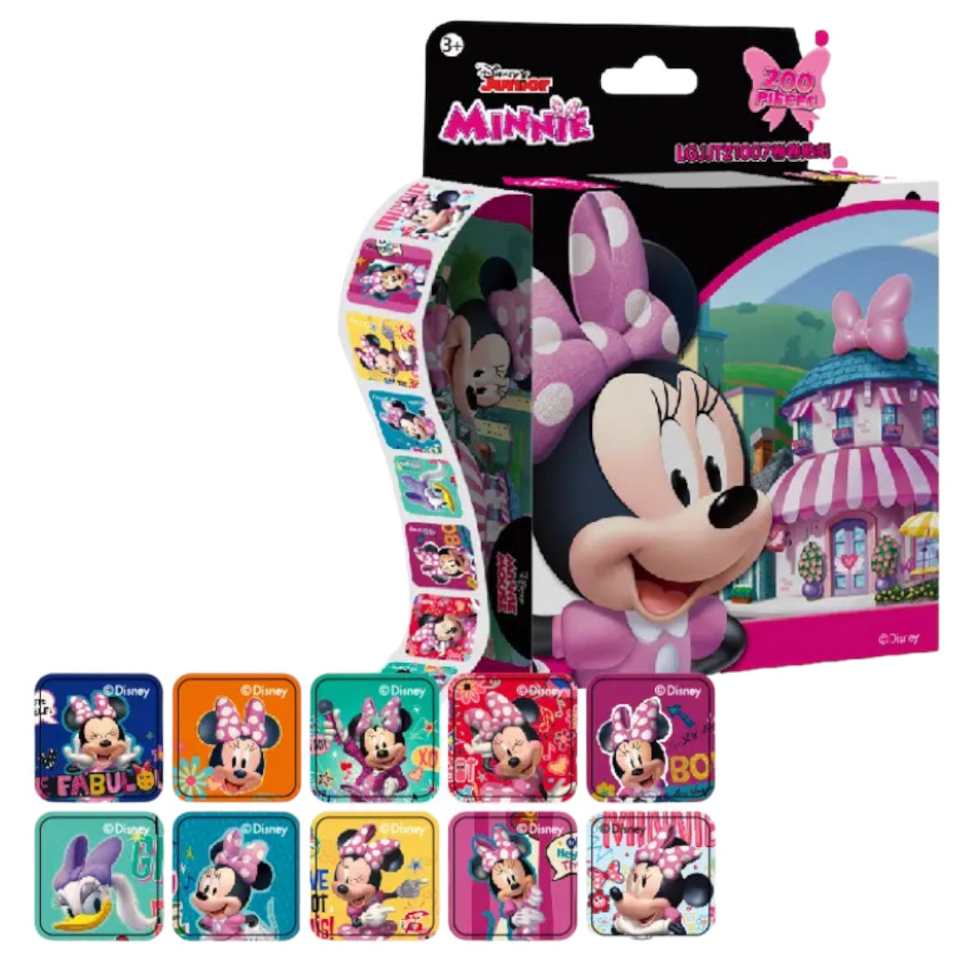 200 Stickers en Rollo - Minnie Mouse