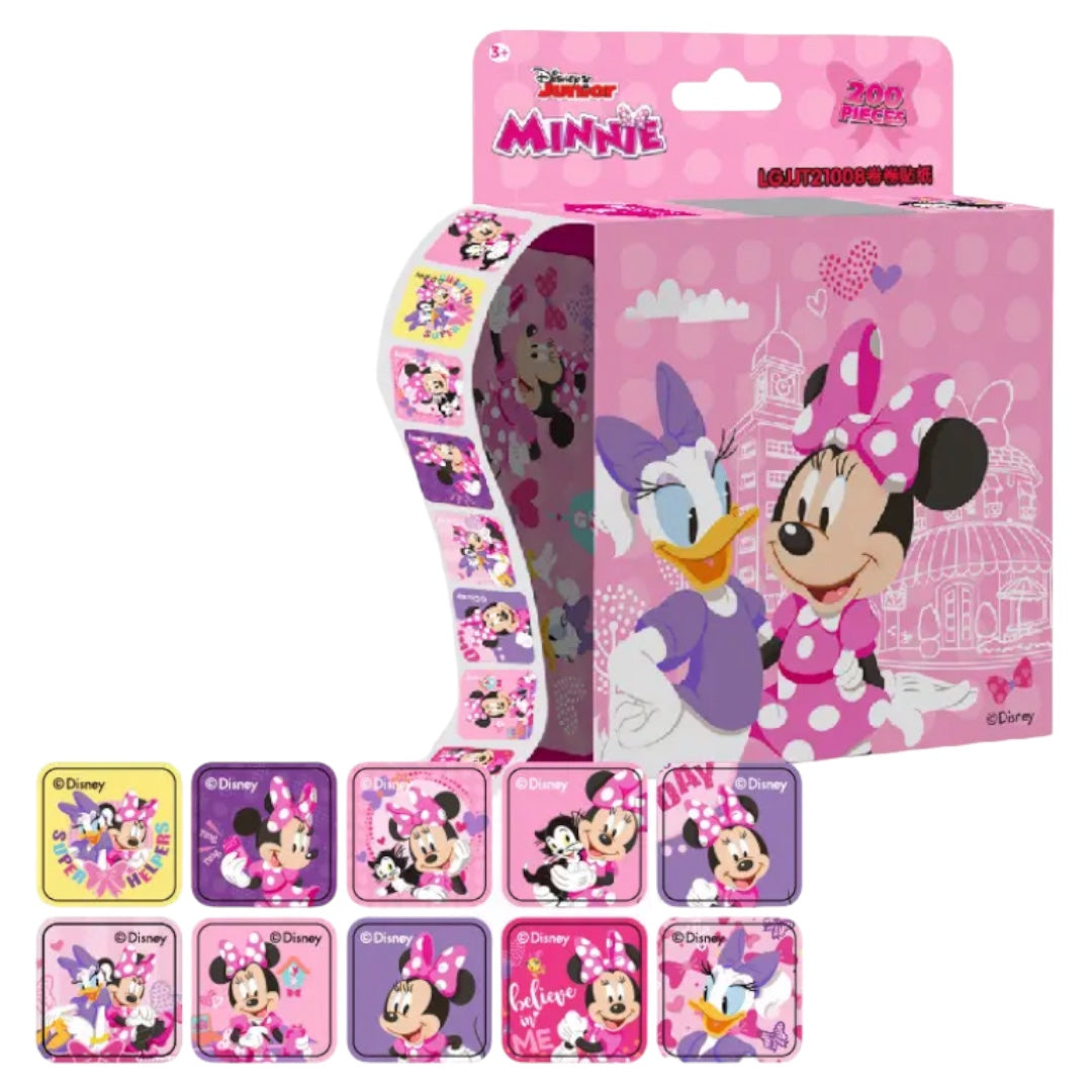 200 Stickers en Rollo - Minnie Mouse y Daisy