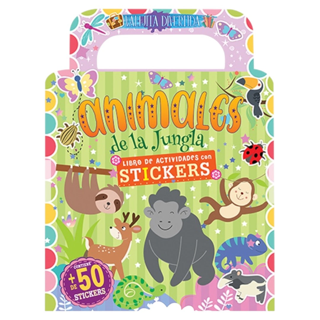 Libro de Actividades con Stickers: Animales de la Jungla