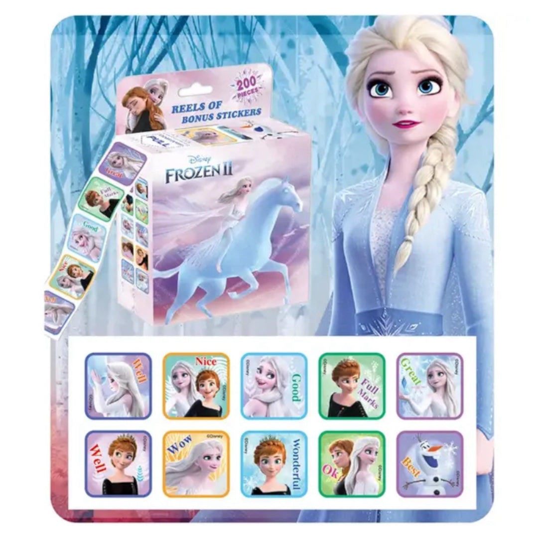 200 Stickers en Rollo de Frozen