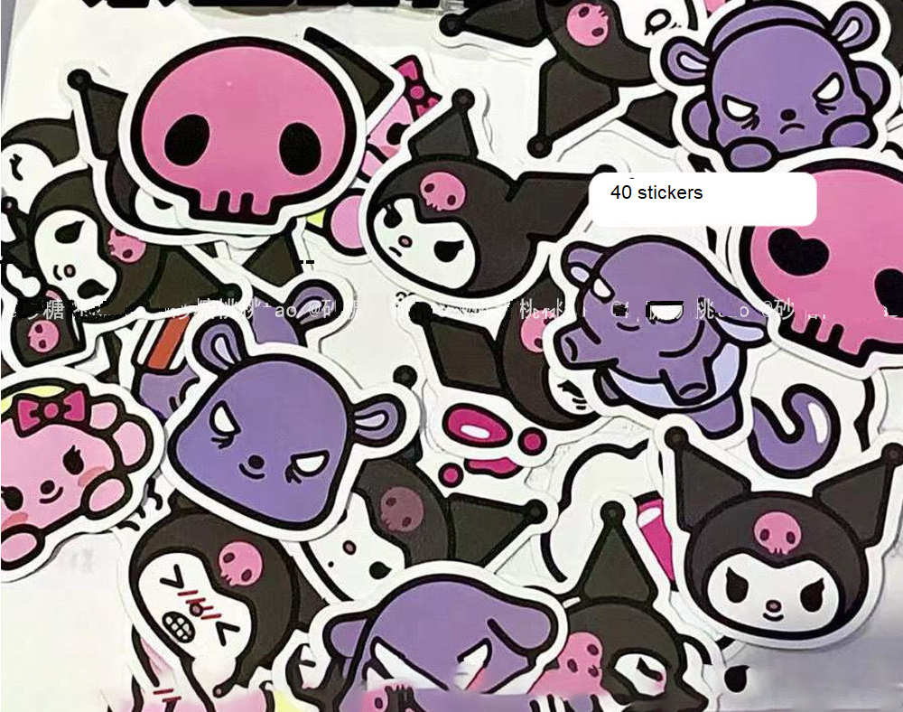 40 Pegatinas Impermeables -Kuromi