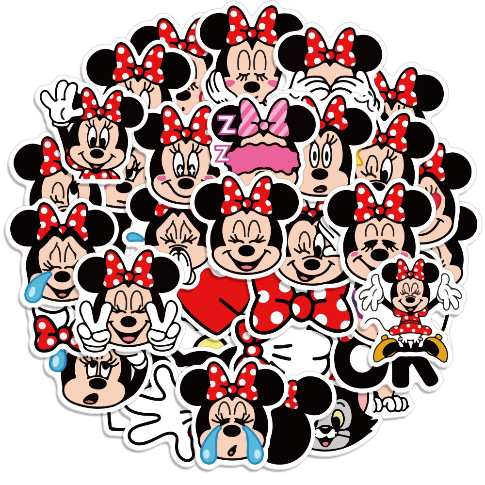 40 Pegatinas Impermeables - Minnie Mouse