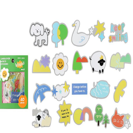 40 Stickers Transparentes - Maderas
