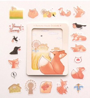 40 Stickers Transparentes - Zorritos