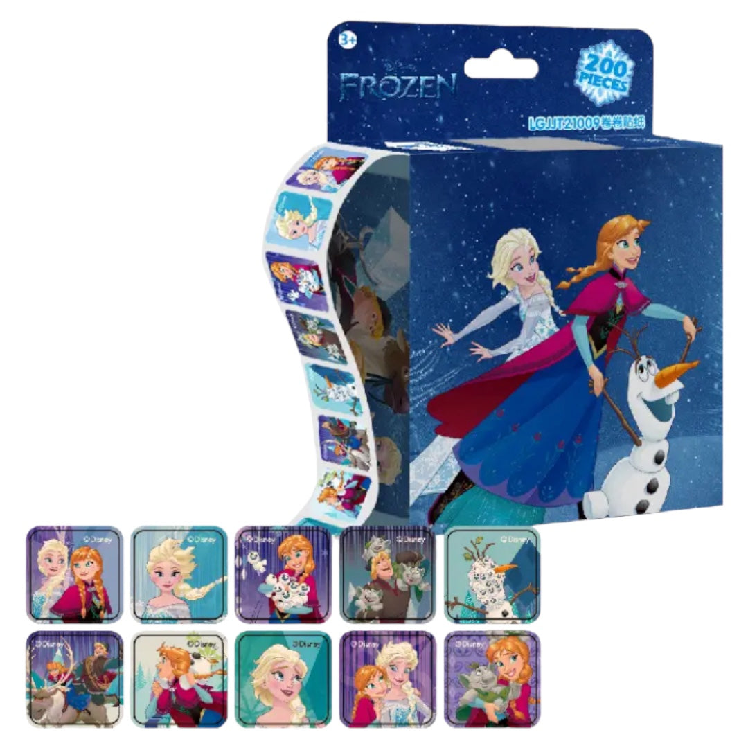 200 Stickers en Rollo de Frozen - Modelo 3