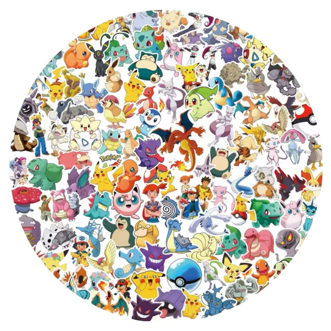 50 Stickers - Pokemon Impermeables