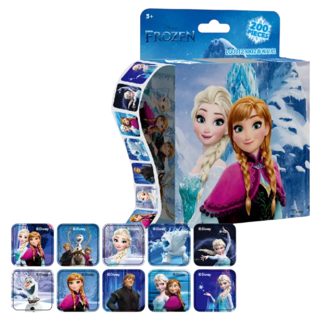 200 Stickers en Rollo de Frozen - Modelo 4
