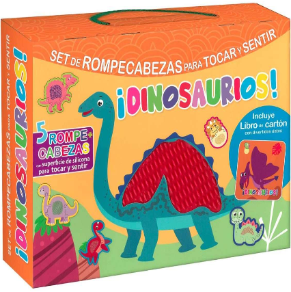 Cuento + Rompecabezas de Silicona de Dinosaurio