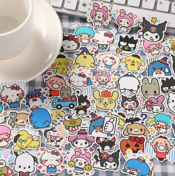 60 Pegatinas Impermeables - Sanrio