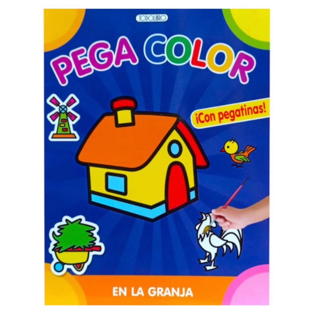 Pega y Colorea La Granja - Stickers