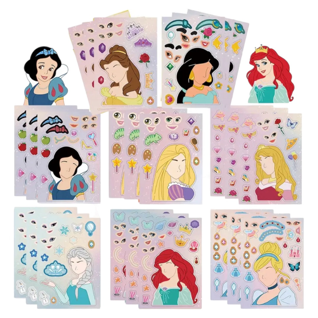 Láminas de Stickers - Princesas Disney