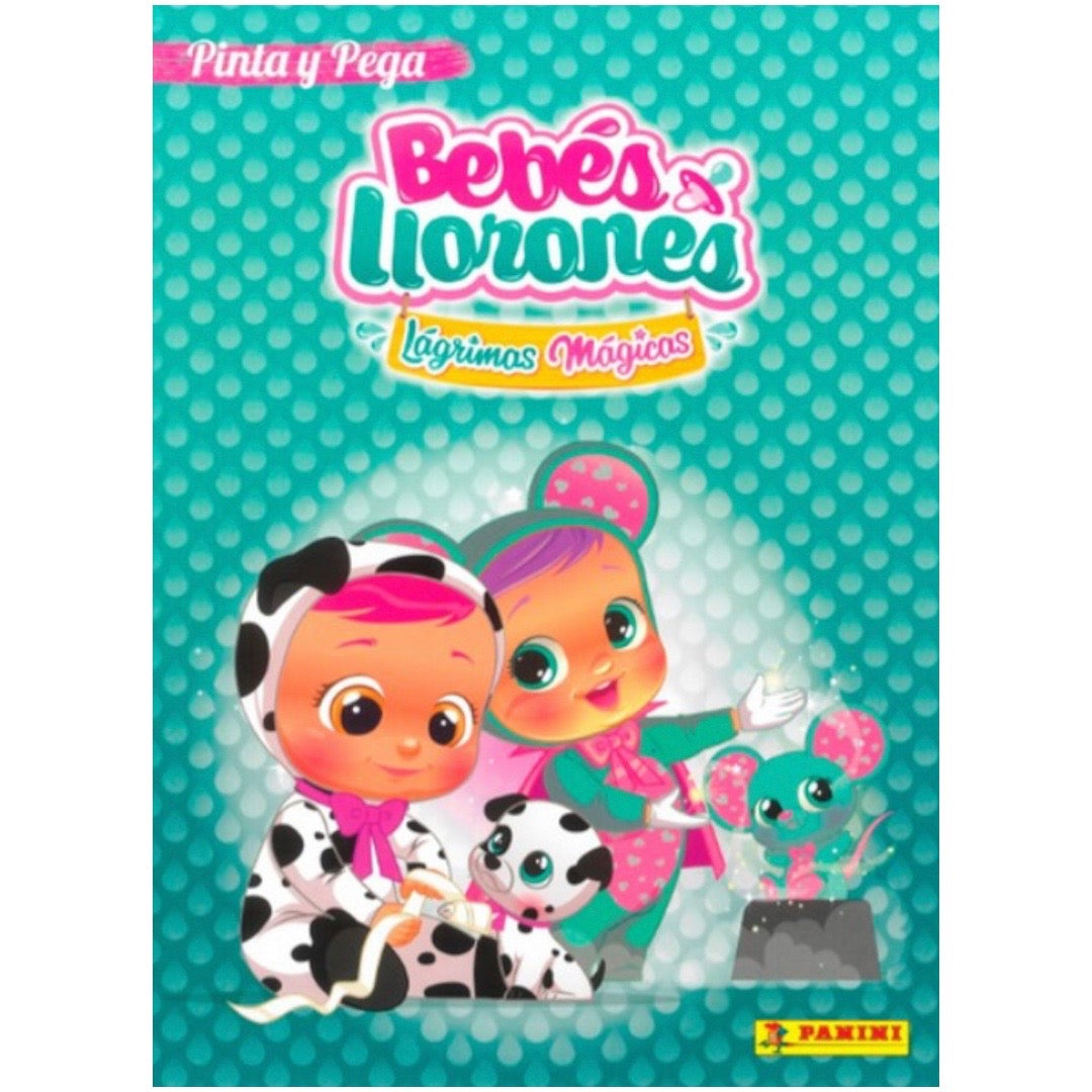 Pinta y Pega Libro Verde - Bebes Llorones + Stickers