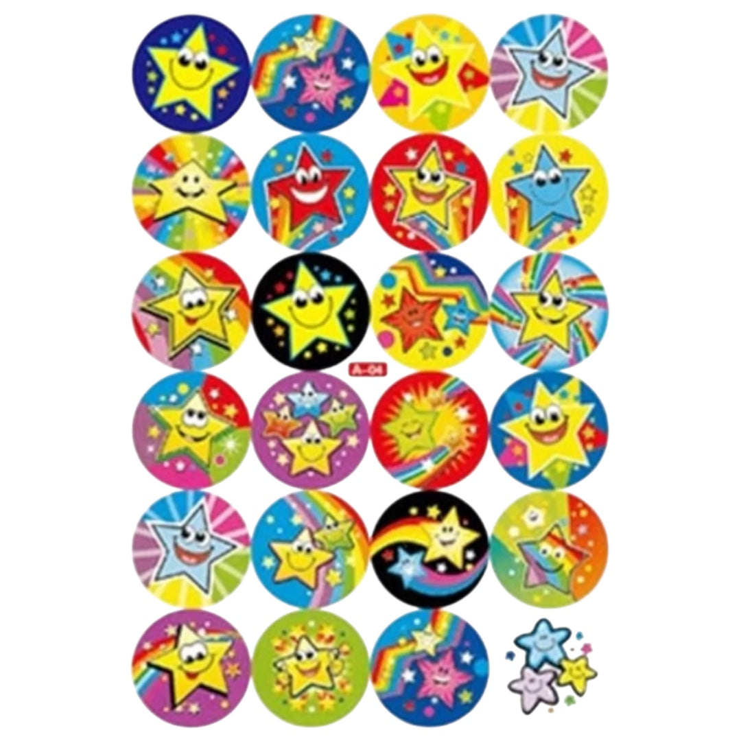 Láminas de Stickers - Estrellas Modelo 4