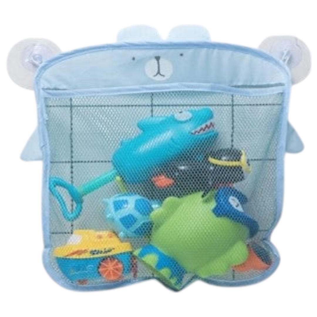 Cesta para juguetes de oso celeste