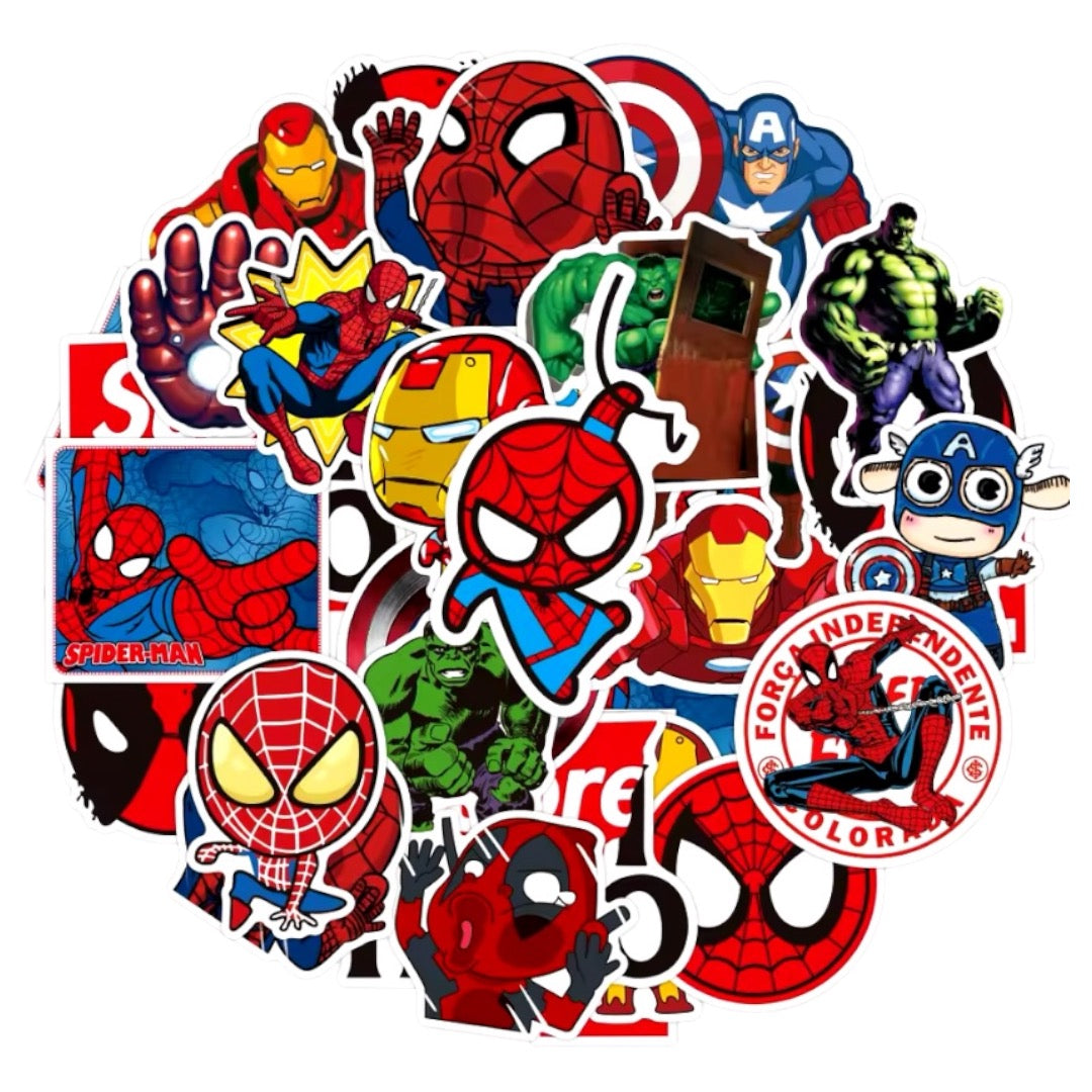 50 Stickers- Superheroes