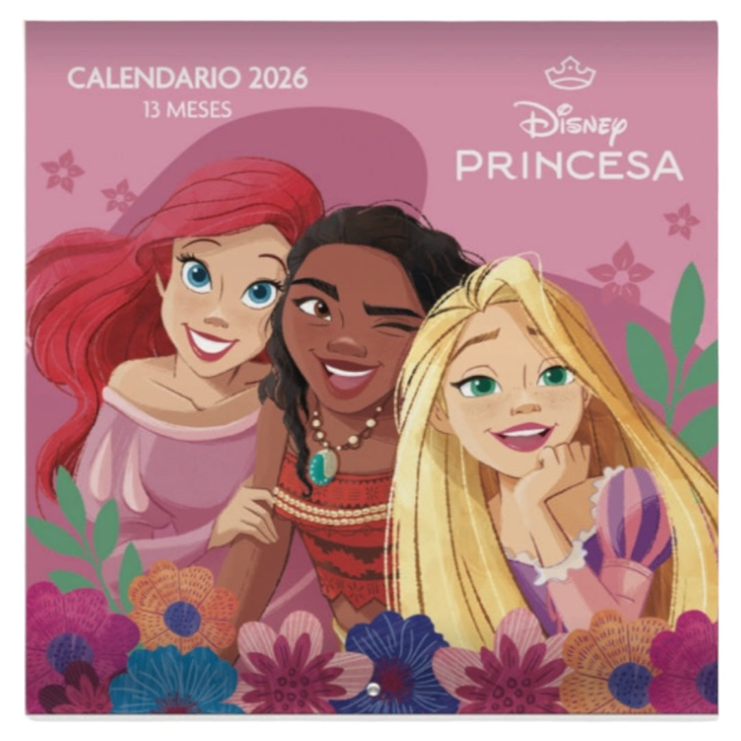 Calendario Princesas Disney Pared 2026
