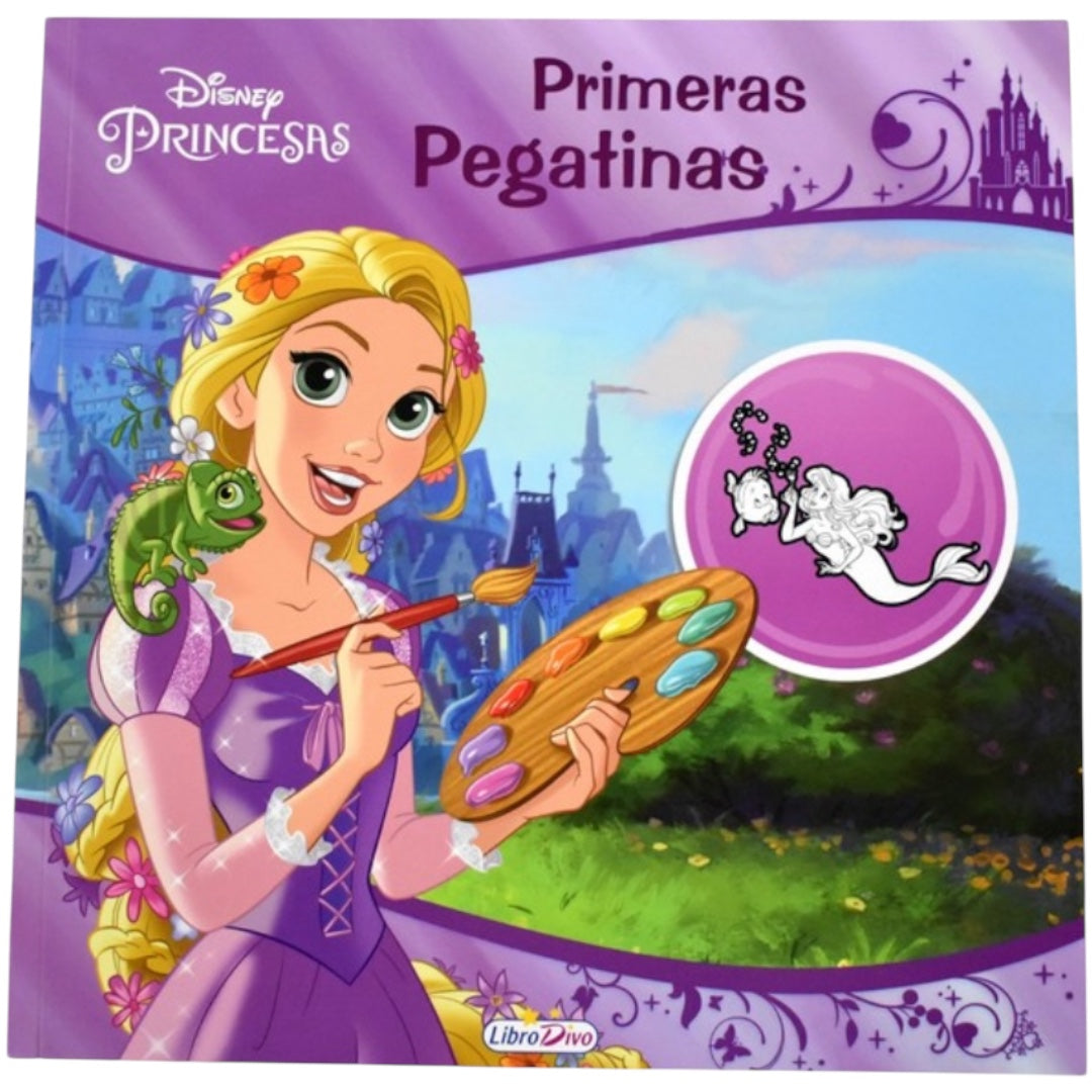 PRIMERAS PEGATINAS PRINCESAS MORADO
