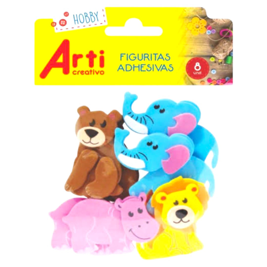 Figuritas Adhesivas x 8 : Animalitos