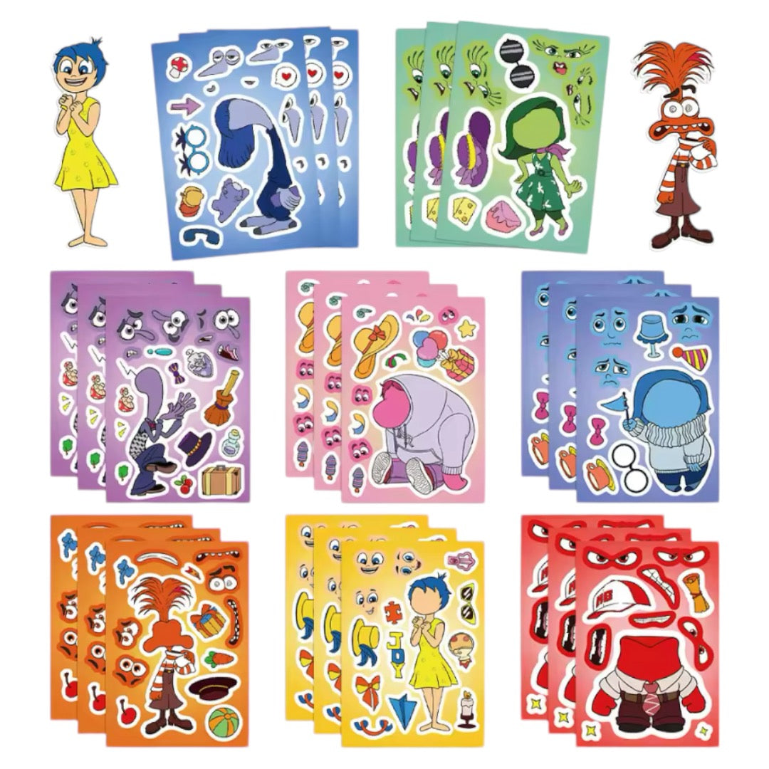 Pack 8 laminas Stickers - Intensamente