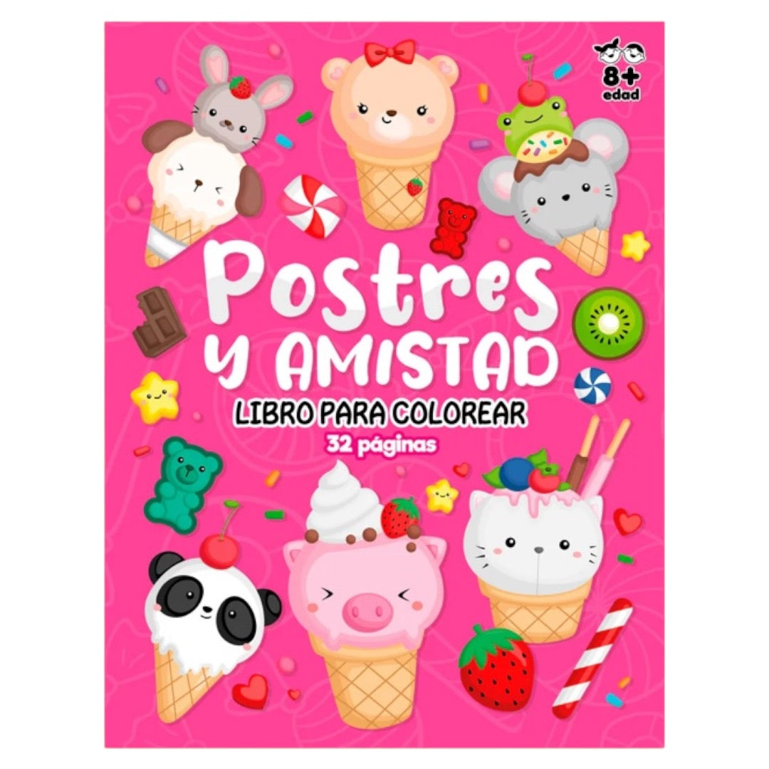 Libro para colorear : Postres y Amistad