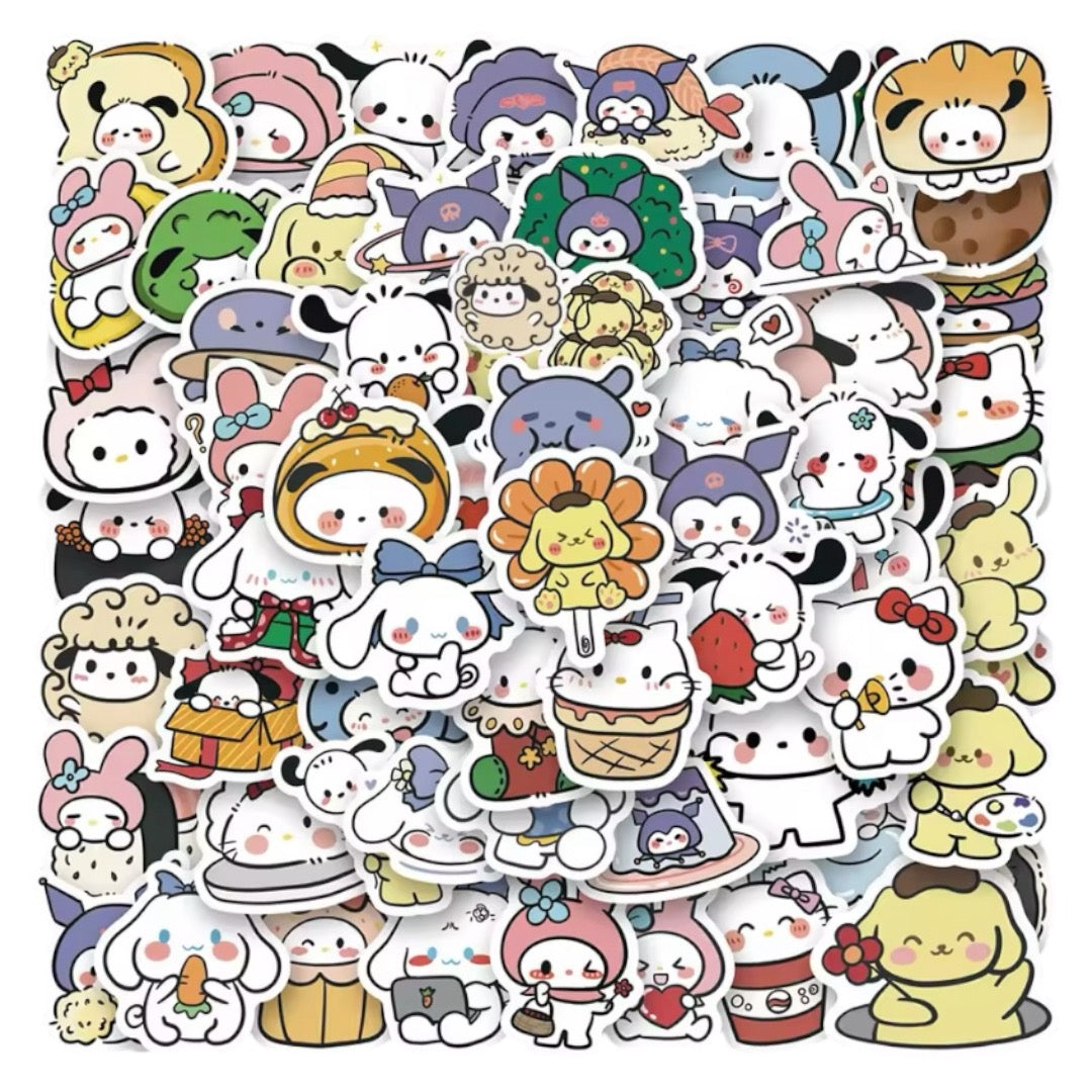 50 Stickers Impermeables - Sanrio