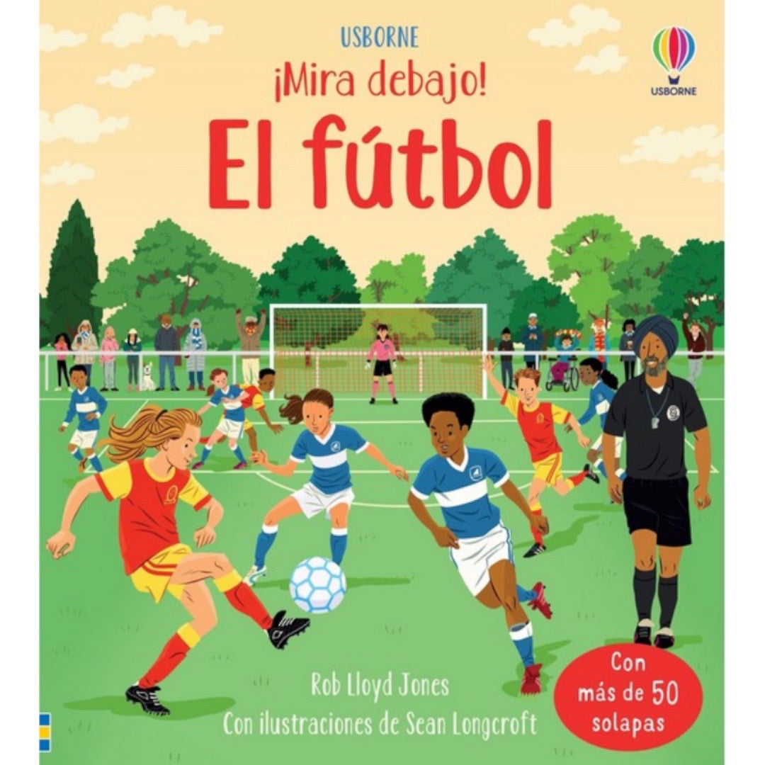 Futbol mira debajo con solapas