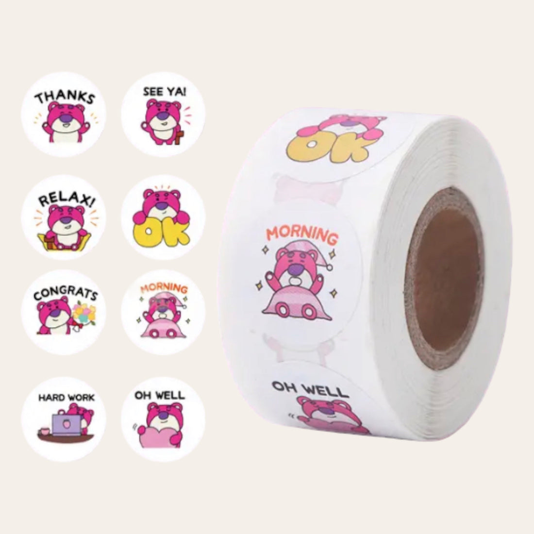 100 Stickers en Rollo - Toy Story , Lotso