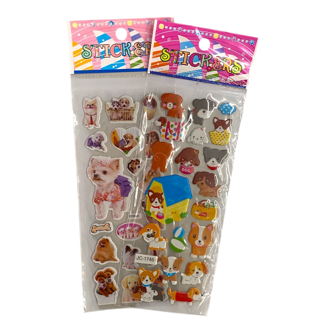 laminas de stickers - perritos