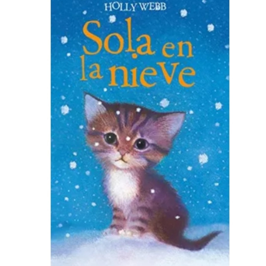 Sola en la nieve