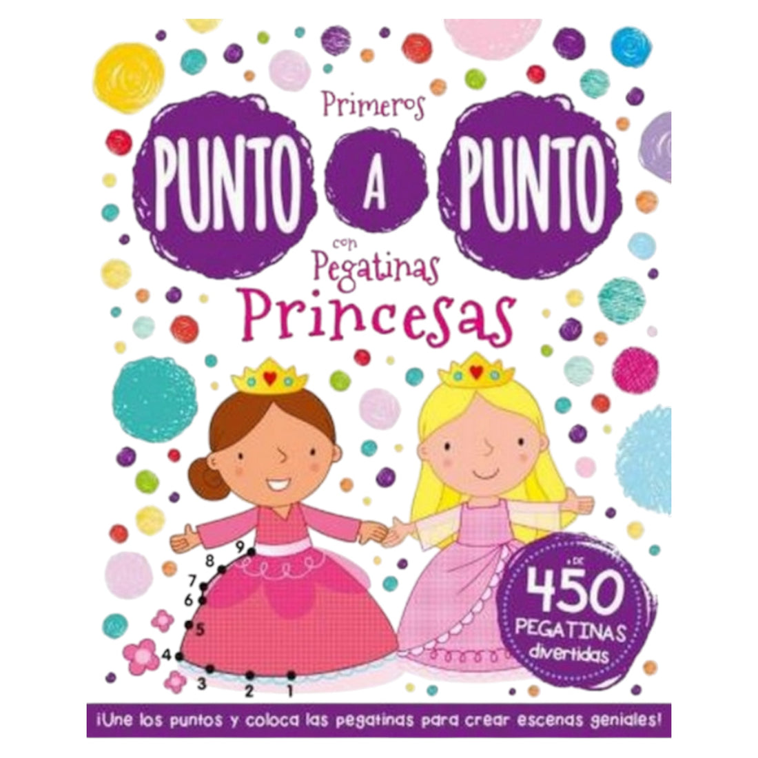 Punto a punto con pegatinas - Princesas
