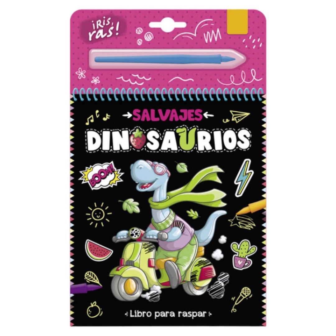 Libro para raspar - Salvajes Dinosaurios