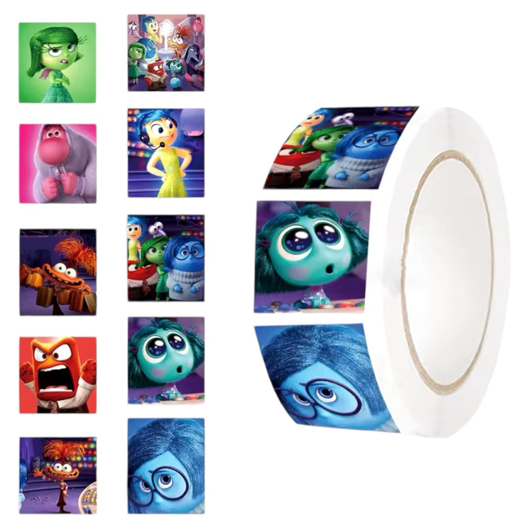 100 Stickers en rollo - Intensamente Modelo 2