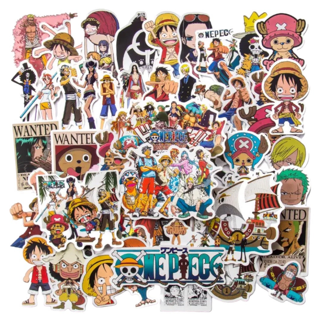 50 Stickers Impermeables- One Piece