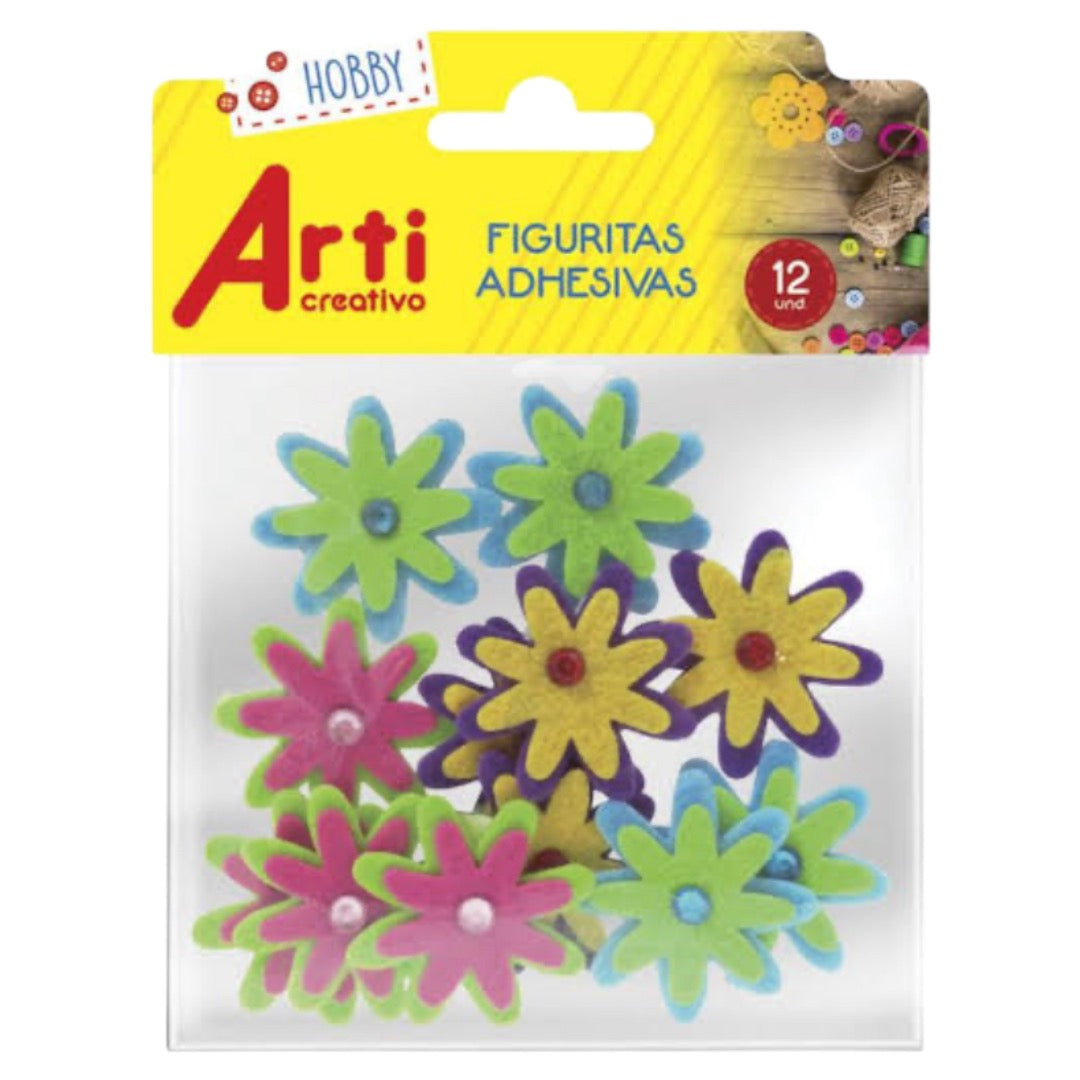 Figuritas Adhesivas x 12 : Mini Flores