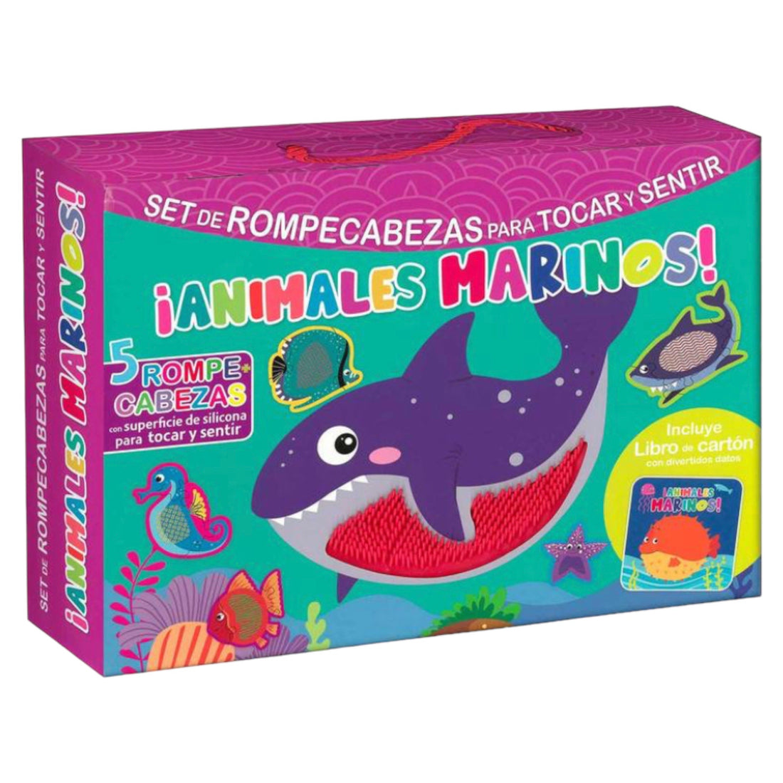 Cuento + Rompecabezas de Silicona de Animales Marinos