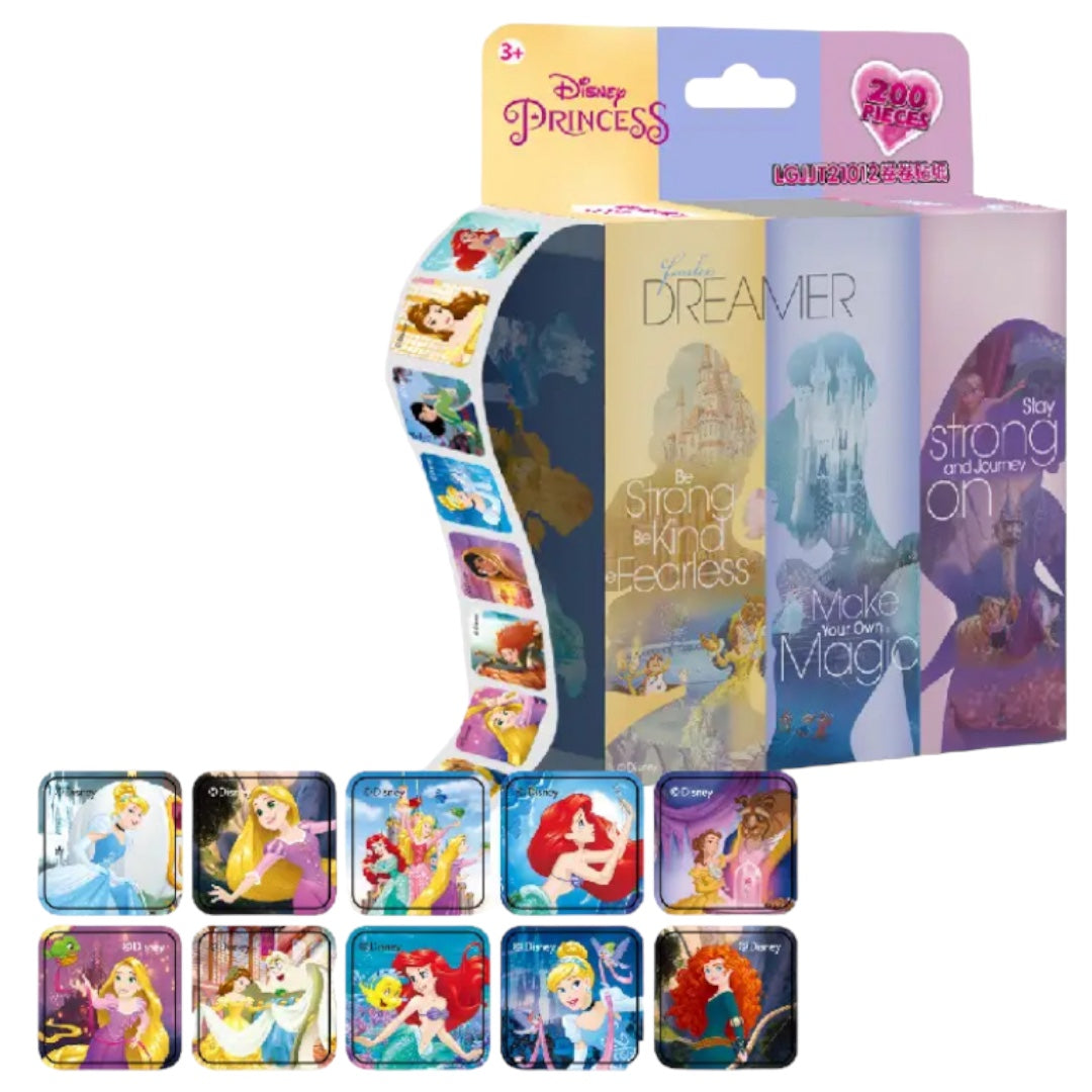 200 Stickers en Rollo Princesas Disney Modelo 5