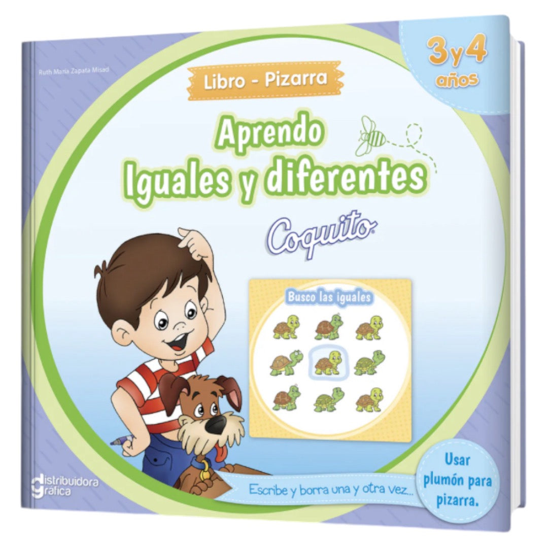 Libro Pizarra ¡Aprendo Iguales y Diferentes!