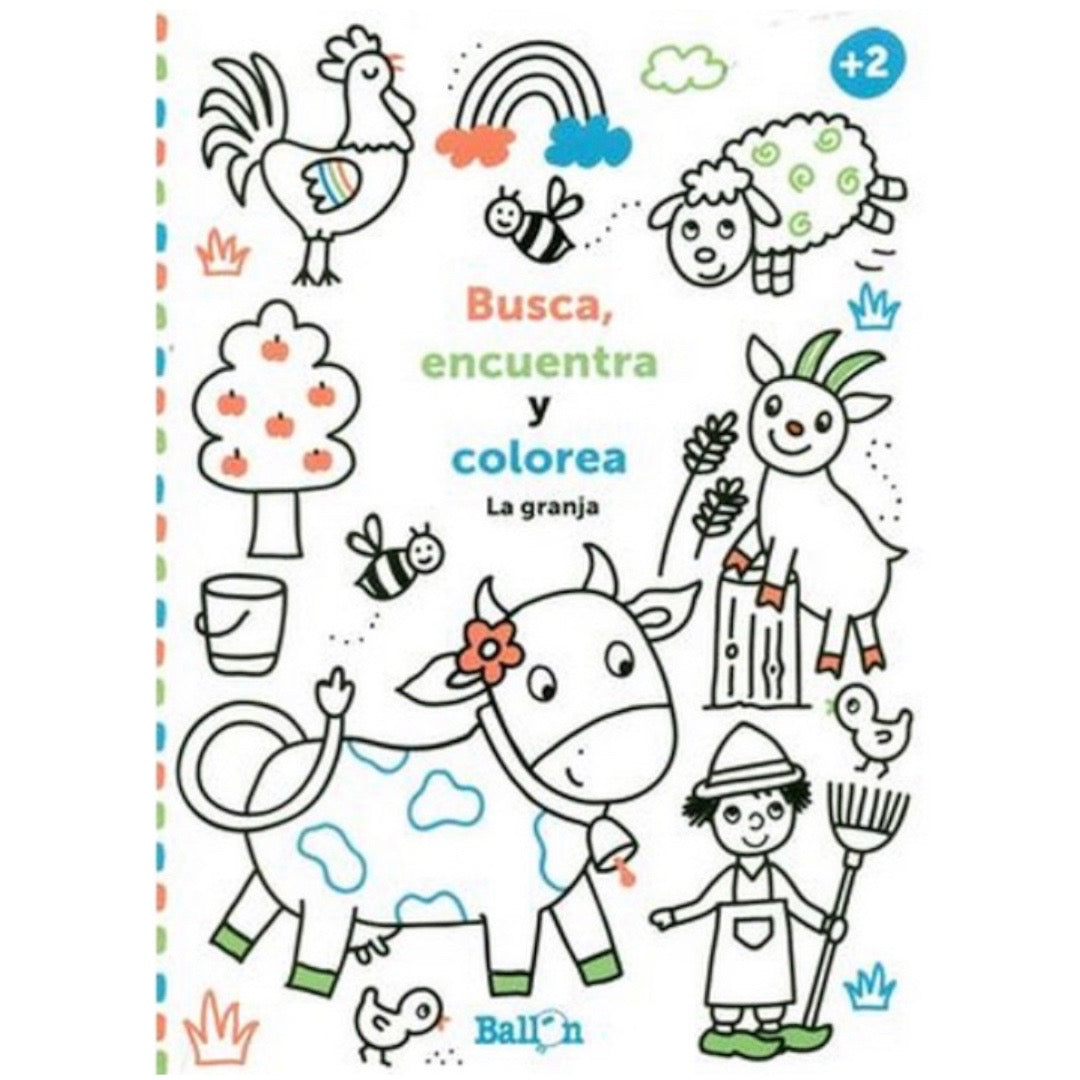 Busca, encuentra y colorea - La Granja