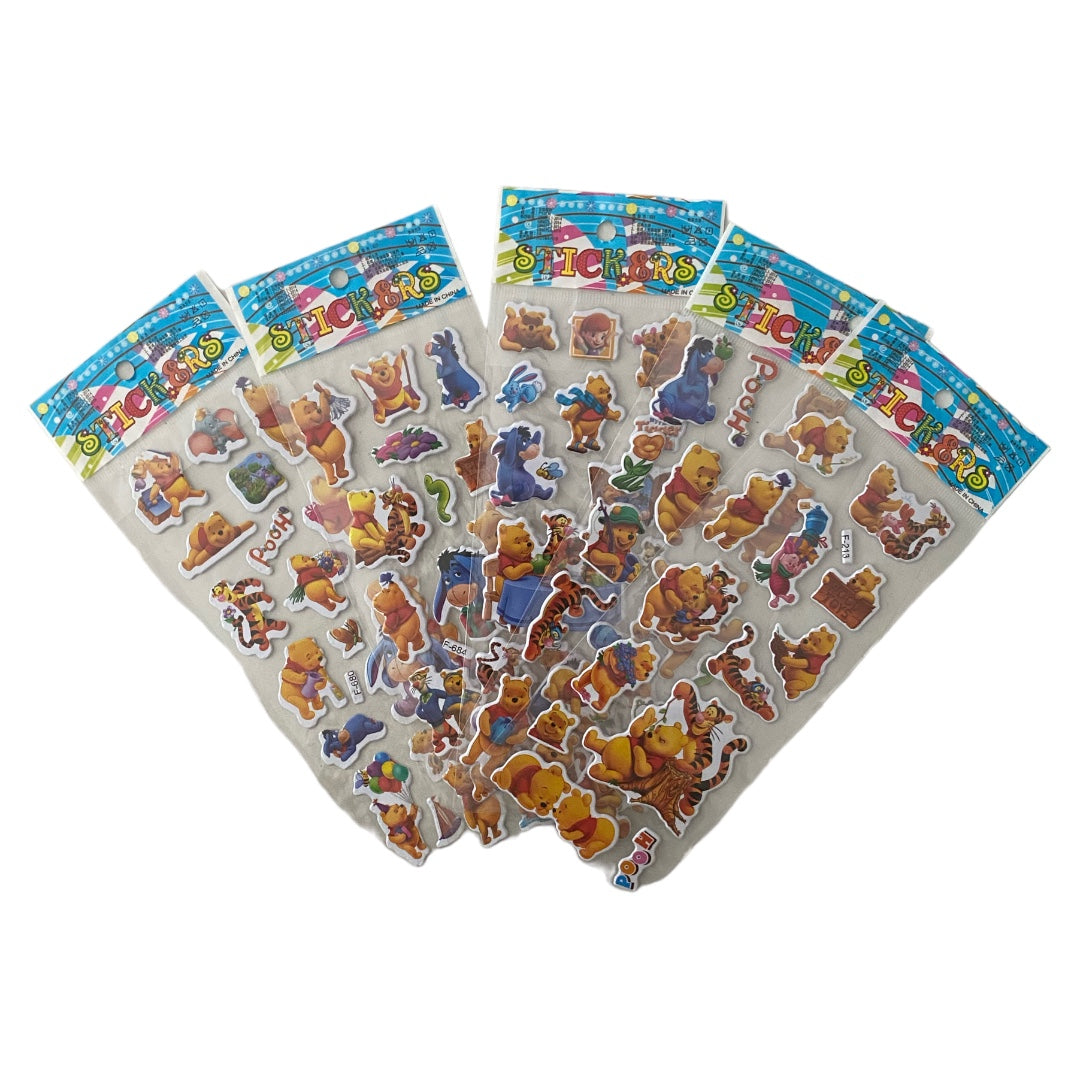 Láminas de Stickers - Winnie The Pooh