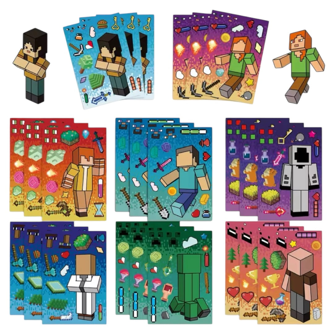 Láminas de Stickers Minecraft