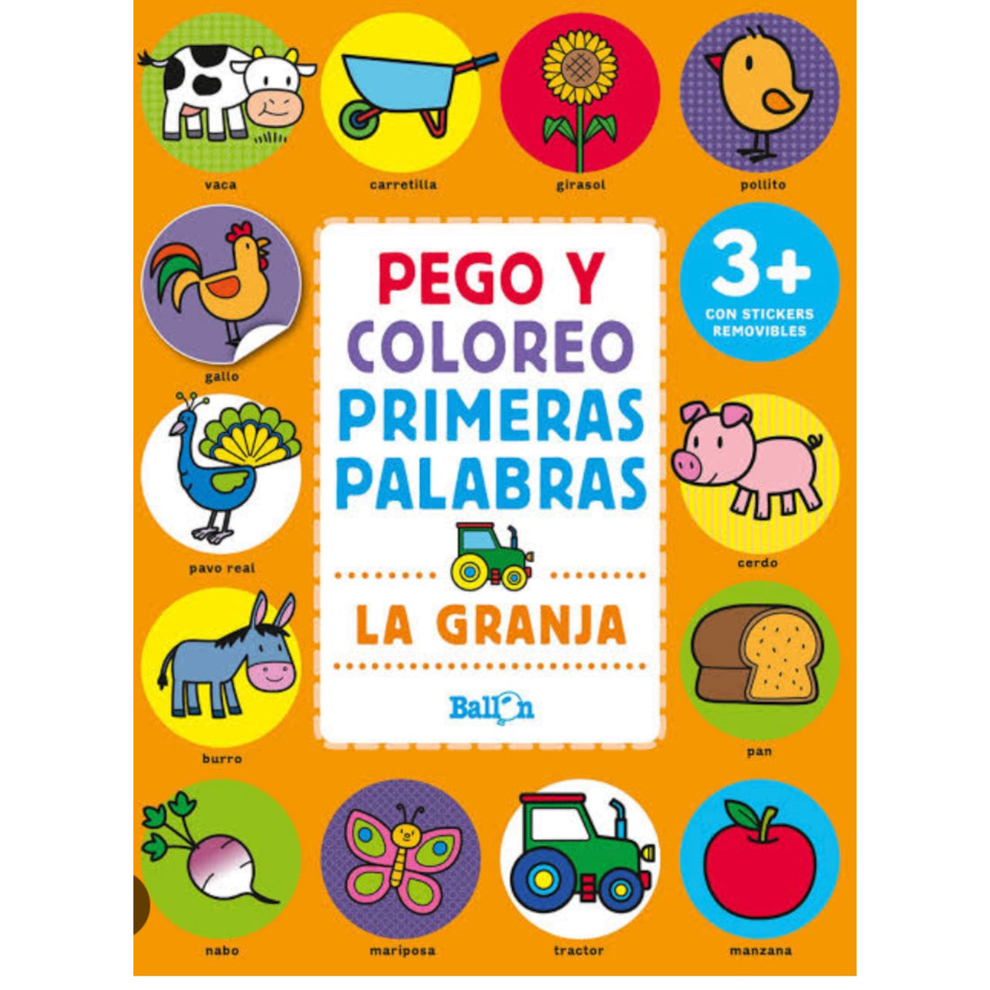 Pego y Coloreo Primeras Palabras Mi Granja