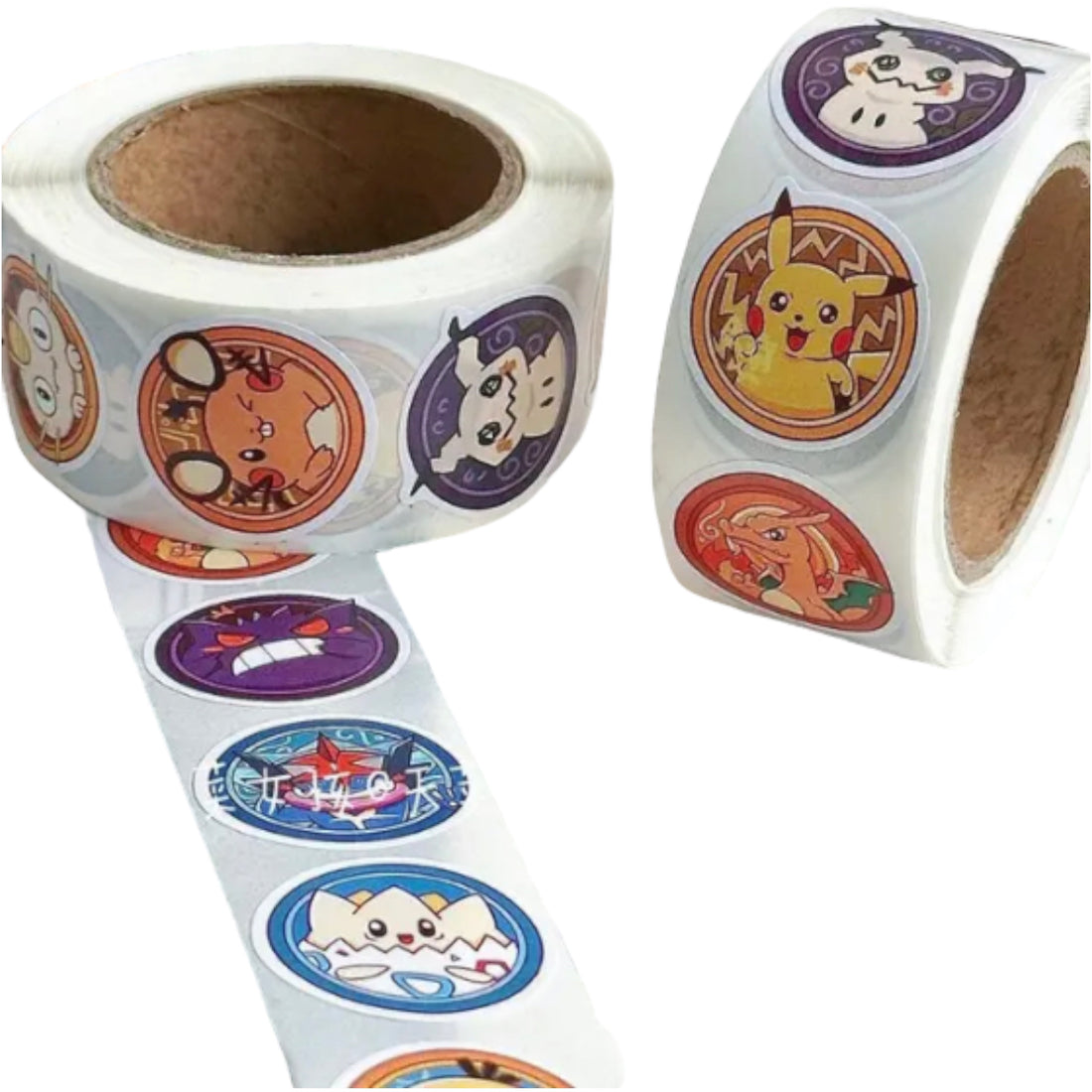 100 Stickers en Rollo - Pokémon