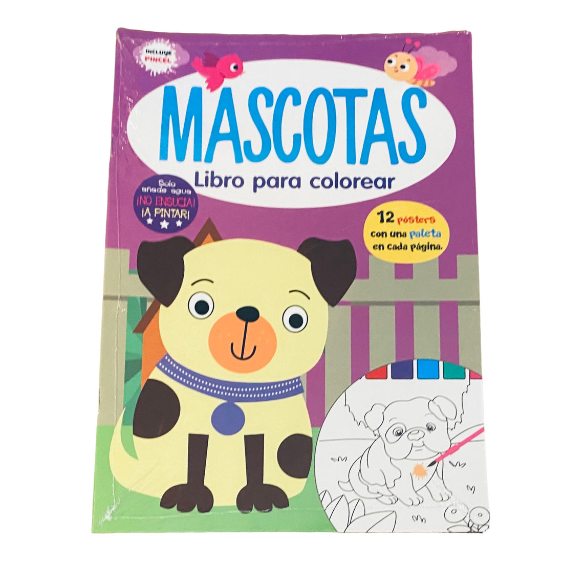 Libro para colorear con Agua - Mascotas