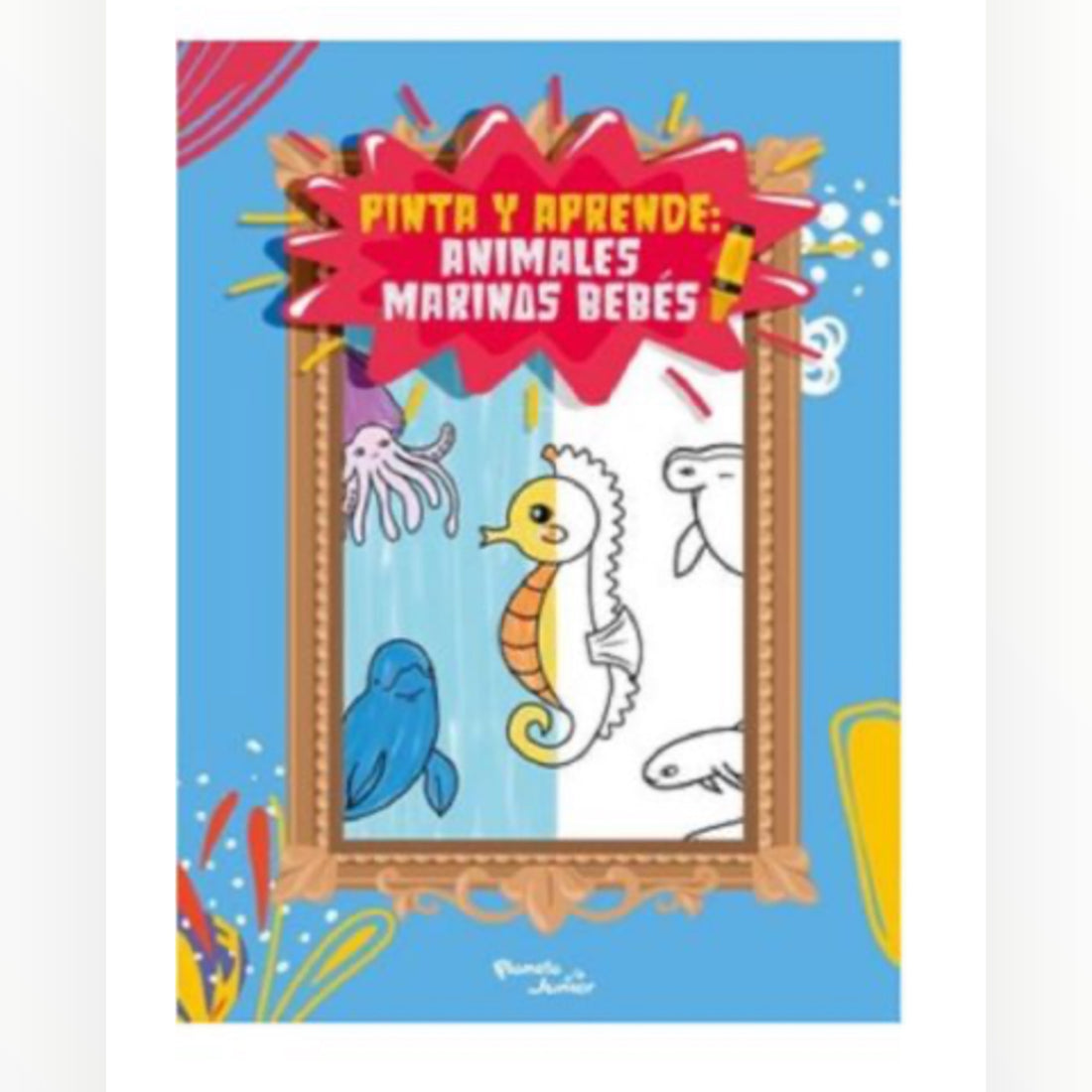 Pinta y aprende: Animales Marinos Bebés