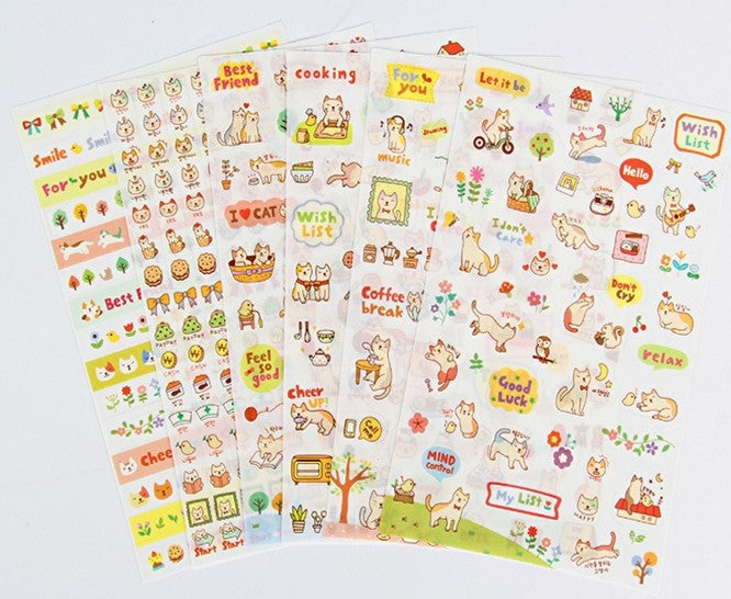 Láminas de Stickers - Gatitos Modelo 2